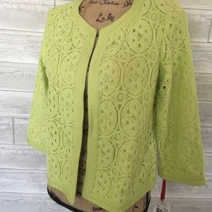 Lime green lace jacket